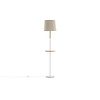 ebuy24 Hattman verlichting vloerlamp 36x36x165cm stof beige, wit, hout.
