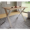 ebuy24 XonaX eetkamertafel 140x50cm eik decor, zilverkleurig.