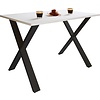 ebuy24 XonaX eetkamertafel 140x50cm wit, zwart.