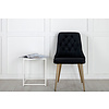 ebuy24 VelvetDeluxe eetkamerstoel velours zwart, messing decor.