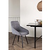 ebuy24 Rosie eetkamerstoel met armleuningen grijs.