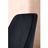 ebuy24 Night eetkamerstoel velours zwart.