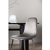 ebuy24 Eva eetkamerstoel velours lichtgrijs.