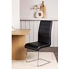 ebuy24 Tempo eetkamerstoel PU kunstleer zwart.