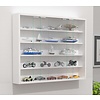 ebuy24 AgisaL glazen vitrines wandmontage 2 schuifdeuren wit.