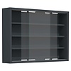 ebuy24 AgisaM glazen vitrines wandmontage 2 schuifdeuren antraciet.
