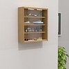 ebuy24 AgisaS glazen vitrines wandmontage 2 schuifdeuren beuken decor.