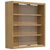 ebuy24 AgisaS glazen vitrines wandmontage 2 schuifdeuren beuken decor.