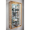 ebuy24 VitrosaMaxi vitrinekast wandmontage met spiegel 2 glazen deuren Incl. LED-verlichting beuken decor.