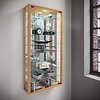 ebuy24 VitrosaMaxi vitrinekast wandmontage met spiegel 2 glazen deuren Incl. LED-verlichting beuken decor.