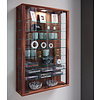 ebuy24 Vitrosa Mini vitrinekast wandhangend met 2 glazen deuren en lichtKernnoten decor.