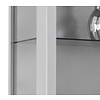 ebuy24 Udina vitrinekast Wandmodel met 2 glazen deuren 2 glazen plankenZilverkleurig.