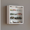 ebuy24 Mandosa S vitrinekast wandmontage 2 glazen deurenwit.