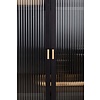 ebuy24 Garis vitrinekast 2 glazen deuren zwart.