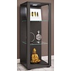 ebuy24 GlasolM vitrinekast 3 planken antraciet.
