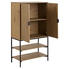 ebuy24 Jason vitrinekast 2 deuren, 2 planken wild eik decor.