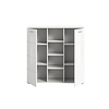 ebuy24 Prego dressoir 2 deuren, 4 ruimte hoog glans wit,wit.