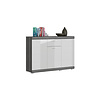 ebuy24 Scout dressoir 3 deuren, 1 lade grijs.