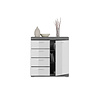 ebuy24 Scout dressoir 1 deur, 4 laden grijs.