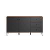 ebuy24 Montez dressoir 2 deuren, 3 laden, grafiet.