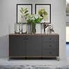 ebuy24 Montez dressoir 2 deuren, 3 laden, grafiet.