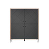 ebuy24 Montez dressoir 4 deuren, grafiet.