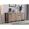 ebuy24 Emile dressoir 3 deuren, 3 laden, eik decor.