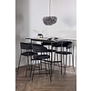 ebuy24 Rax barmeubelset bartafel zwart en 4 Lui barstoelen zwart.