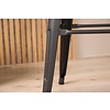 ebuy24 Tempe barstoel zonder rugleuning, metaal grijs.