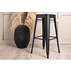 ebuy24 Tempe barstoel zonder rugleuning, metaal zwart.