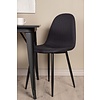ebuy24 Tempe eethoek tafel zwart en 2 Polar stoelen zwart.