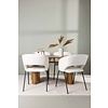 ebuy24 Isolde eethoek tafel naturel en 4 Day stoelen offwhite.