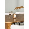 ebuy24 Isolde eethoek tafel naturel en 4 Edina stoelen wit.