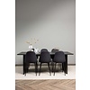 ebuy24 Vail eethoek tafel zwart en 6 Polar stoelen zwart.