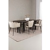 ebuy24 Stone eethoek tafel mokka en 4 Limhamn stoelen beige.