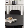 ebuy24 Bootcut eethoek tafel zwart en 6 Yesterday stoelen zwart.