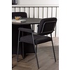 ebuy24 Bootcut eethoek tafel zwart en 6 Yesterday stoelen zwart.