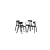ebuy24 Hamden eethoek tafel wit en 4 Ursholmen stoelen zwart.