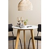 ebuy24 Leonora eethoek tafel wit en 2 Kenth stoelen zwart.