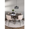 ebuy24 Kaseindon eethoek tafel bruin en 4 Modesto stoelen beige.