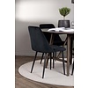 ebuy24 Kaseindon eethoek tafel bruin en 4 Night stoelen zwart.