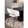 ebuy24 Olivia eethoek tafel zwart en 4 Day stoelen offwhite.