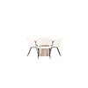 ebuy24 Olivia eethoek tafel whitewash en 4 Day stoelen offwhite.