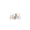 ebuy24 Olivia eethoek tafel whitewash en 4 Day stoelen offwhite.