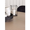 ebuy24 Olivia eethoek tafel whitewash en 4 Polar stoelen zwart.