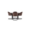 ebuy24 Durango eethoek tafel okkernoot decor en 4 Evening stoelen bruin.