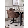 ebuy24 Durango eethoek tafel okkernoot decor en 4 Evening stoelen bruin.
