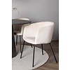ebuy24 Lanzo eethoek tafel mokka en 4 berit stoelen beige.