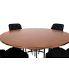 ebuy24 Copenhagen eethoek eetkamertafel bruin en 4 Velvet Deluxe eetkamerstal velours zwart.