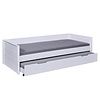 ebuy24 Dream bed 90x200cm met 1 uitschuifbaar bed wit.